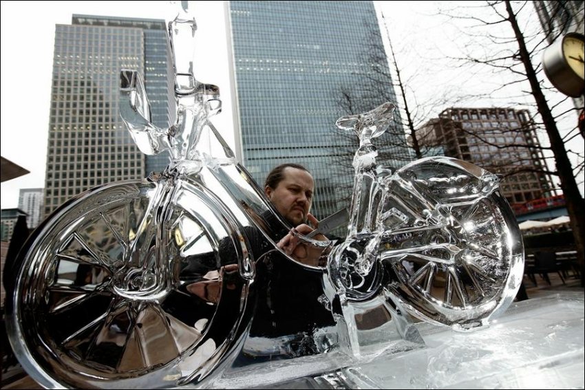 Велосипед из льда - «Велоюмор»