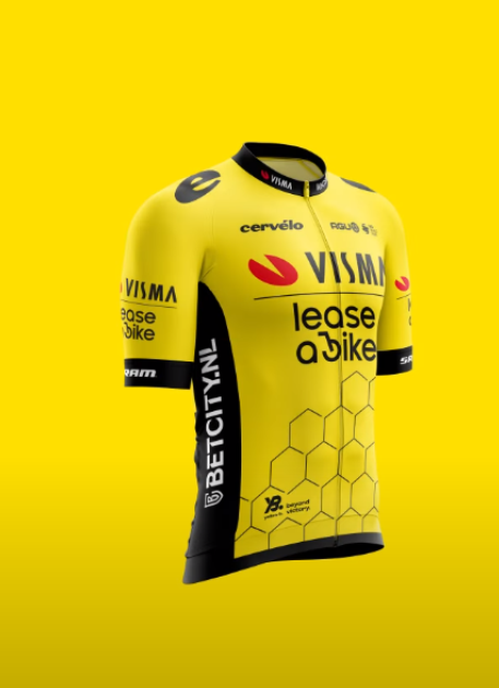Жёлто-черные цвета остались в новой велоформе команды Visma|Lease a Bike в 2024 году - «Велоновости»