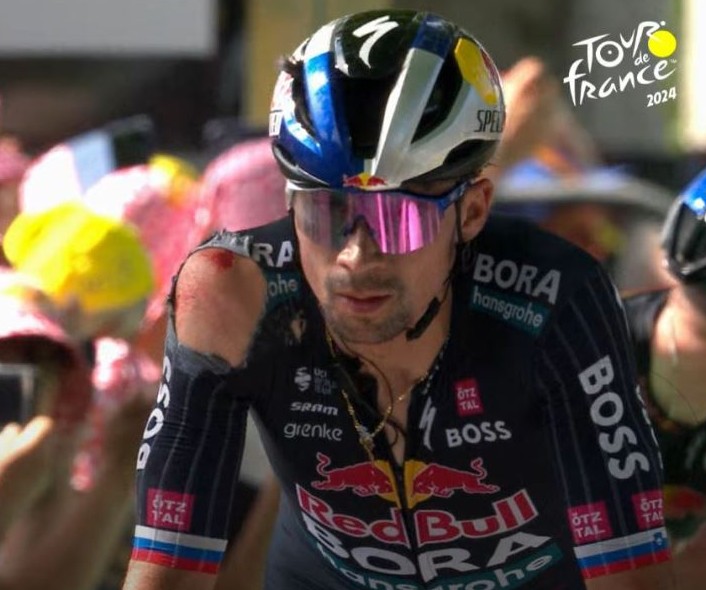 Примож Роглич не сможет продолжать борьбу на Тур де Франс-2024 после падения  - «Велоновости»