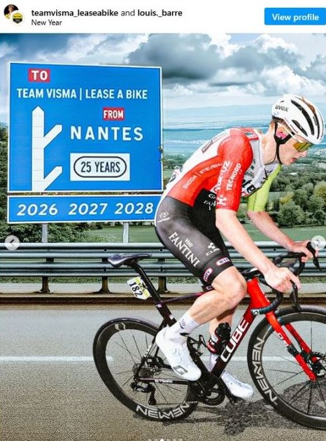 Луи Барре — новый велогонщик команды Visma Lease a Bike - «Велоновости»